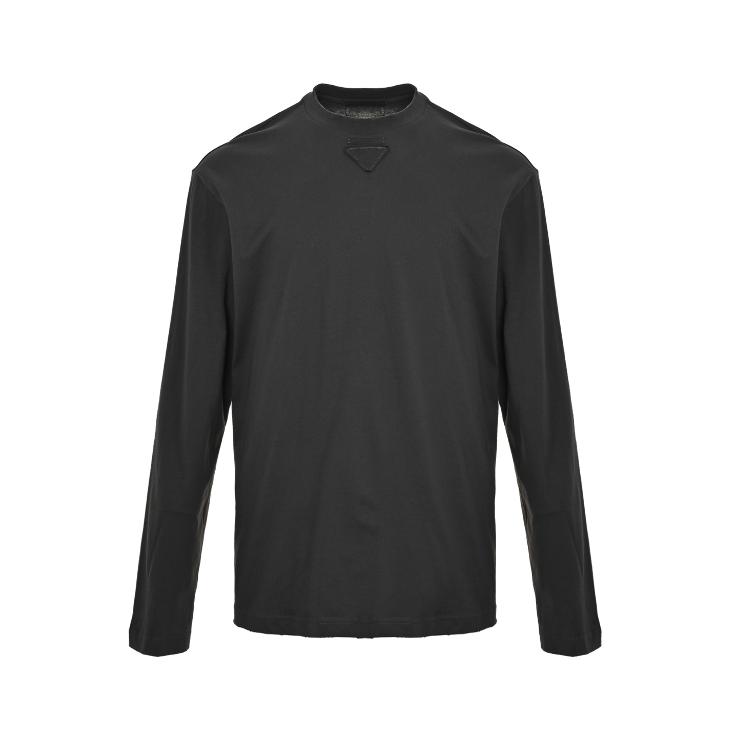 Prada 25Fw laser-burned triangle logo long-sleeved T-shirt