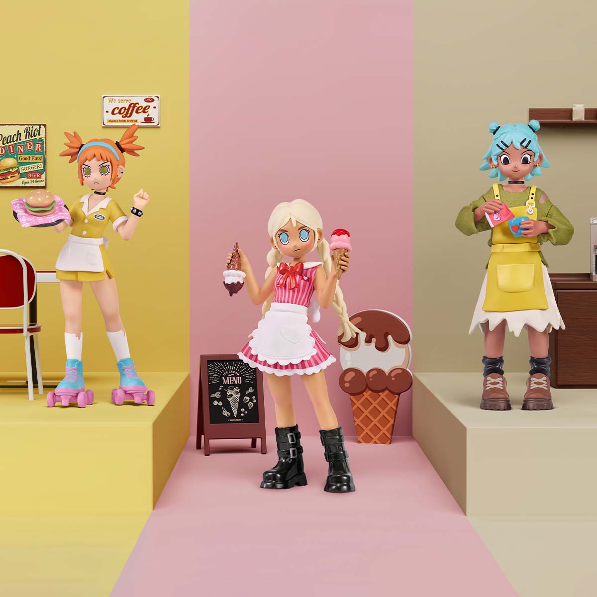 Peach Riot Rush Hour Series Figures