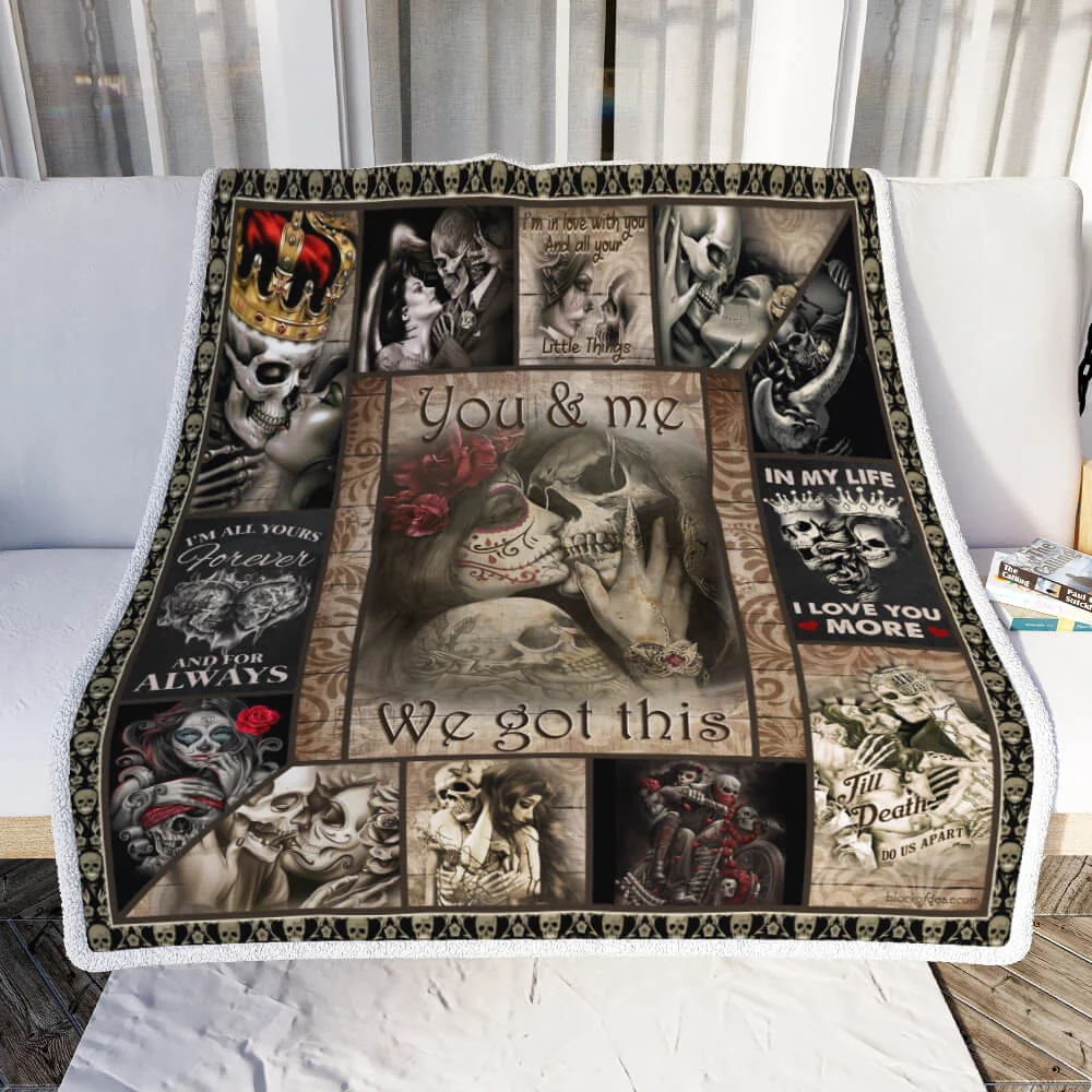 Skull Couples. You And Me We Got This Sofa Throw Blanket