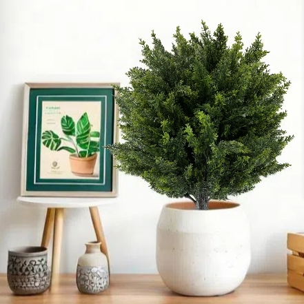 🔥ON SALE - 60% OFF🔥-22'' Artificial Cedar Topiary Ball Tree🌿🌳✨