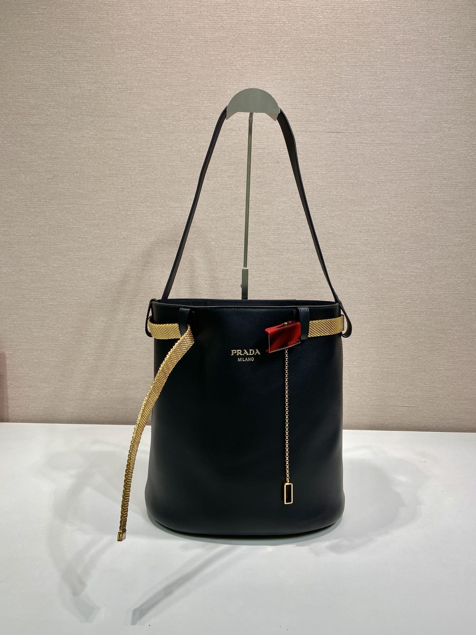 Prada Buckle Handbag 1BE085