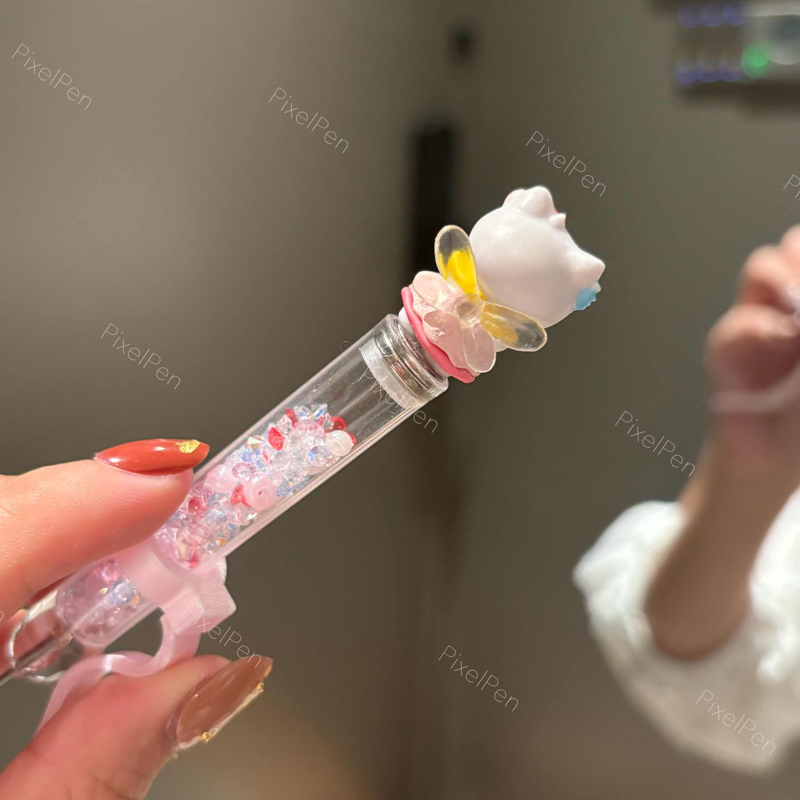 PixelPen Magnetic Grip Piecing Bean Pen Tool 2.6mm for small beans | Flower Fairy Kitty