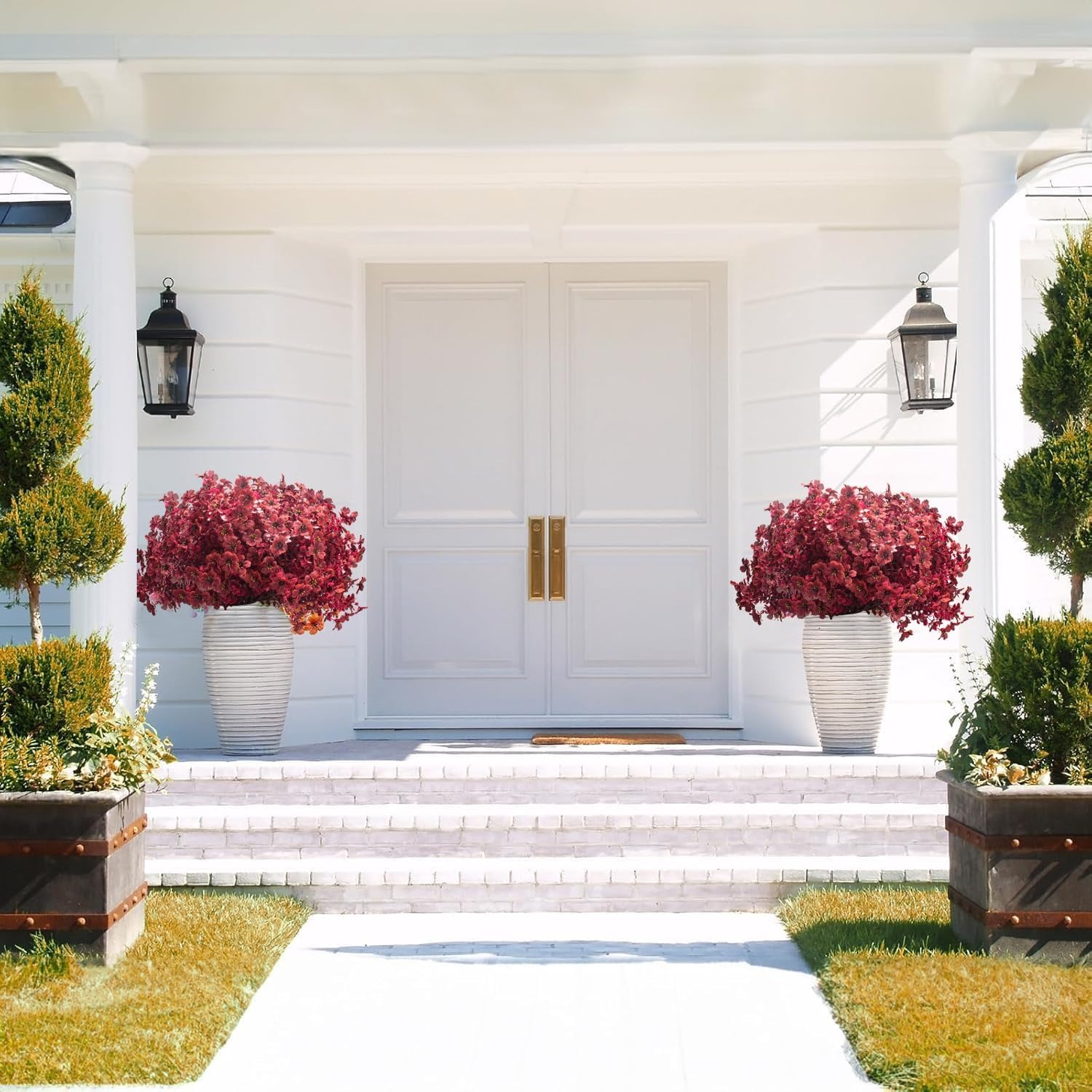 🏆Last Day 49% OFF⚡Artificial Fall Flowers UV Resistant Fake Outdoor Plants