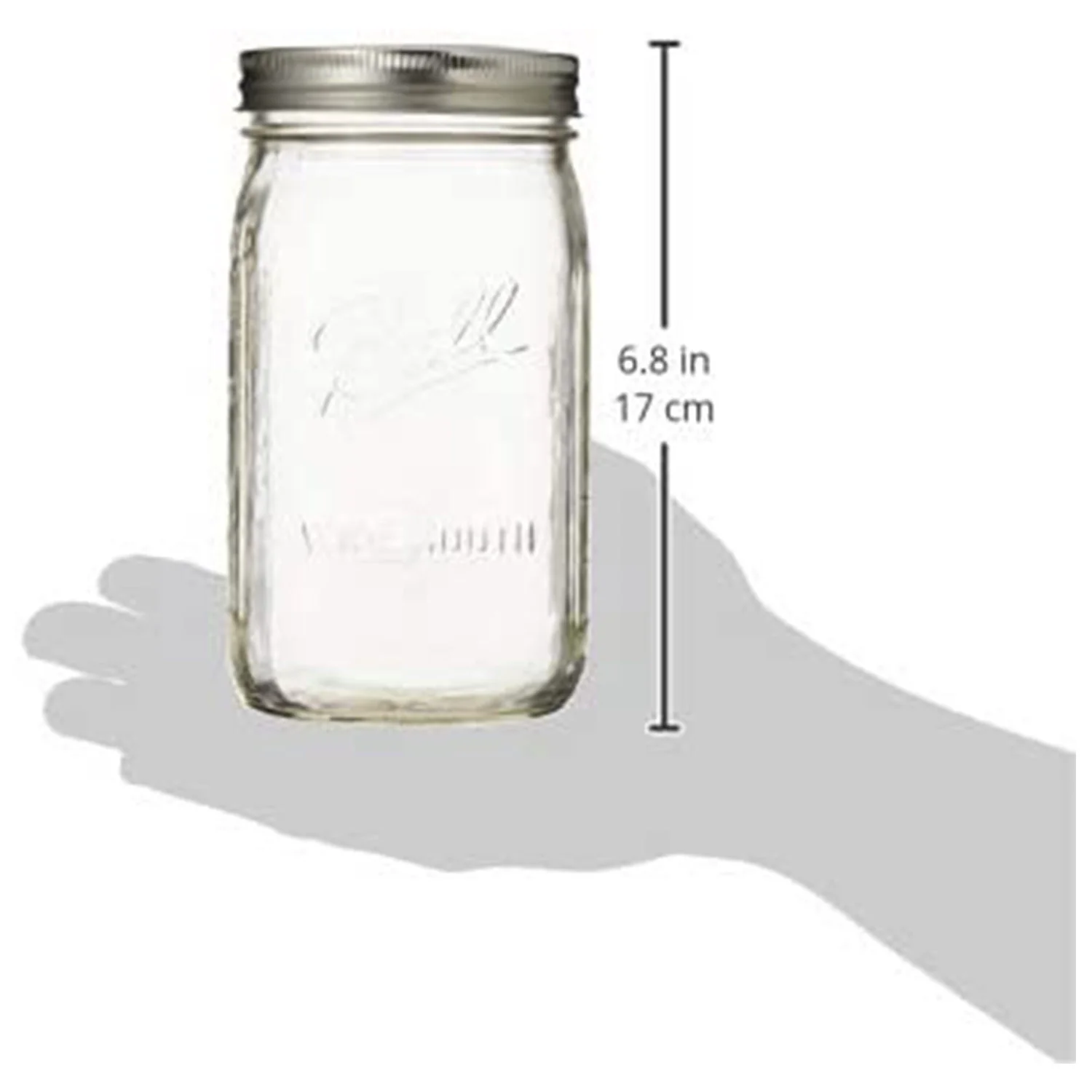 Ball Wide Mouth Glass Preserving Jars, 1 Quart, 12 Pack