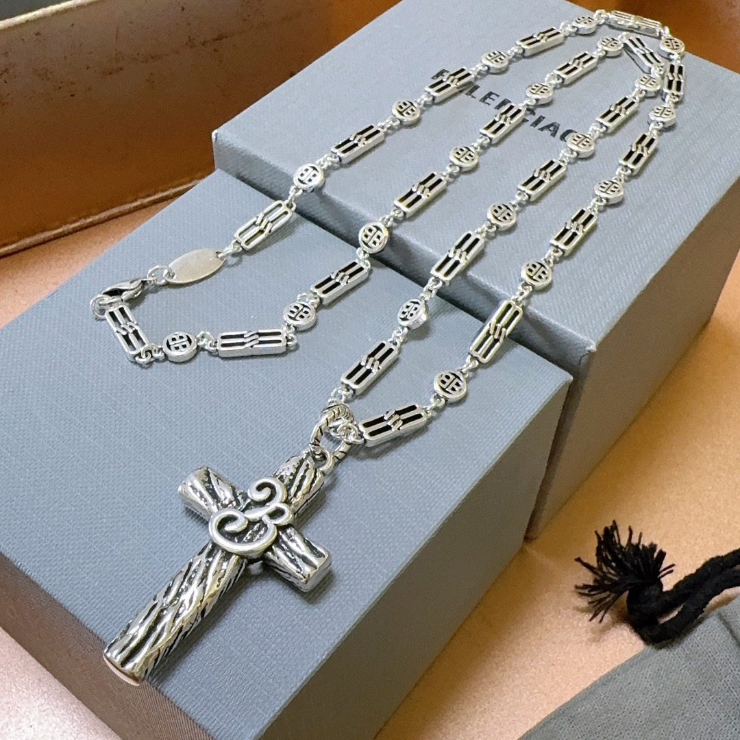 Balenciaga Cross Chain Necklace