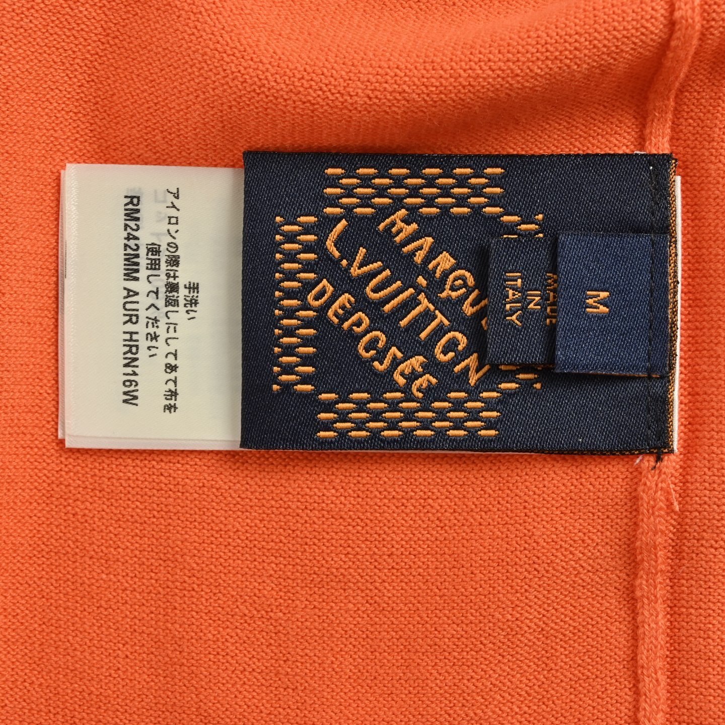 Louis Vuitton 25ss coconut jacquard orange knitted short sleeve