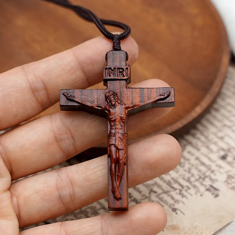 ✝️Jesus Cross Wooden Necklace