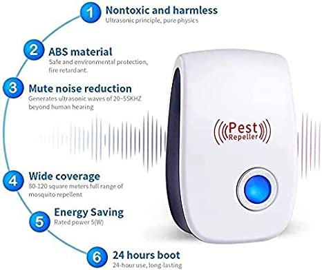 🔥Last Day Promotion-[SAVE 50% OFF]-🦟2023 Upgrated Ultrasonic Pest Repellent for Bugs Roaches Insects Mice Spiders Mosquitoes