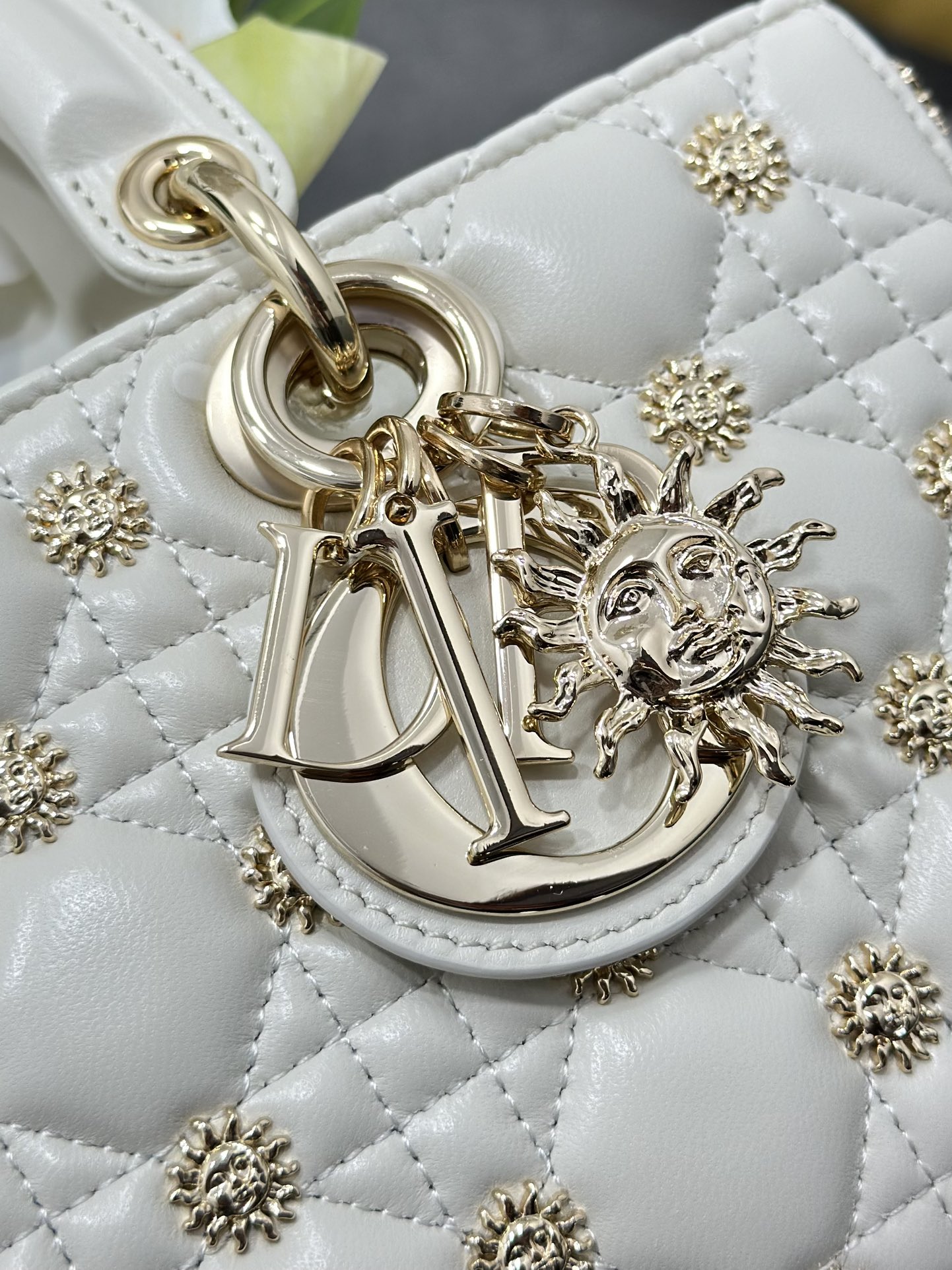 Dior Lady D-Joy horizontal grid sun studs Lady Dior bag M0540