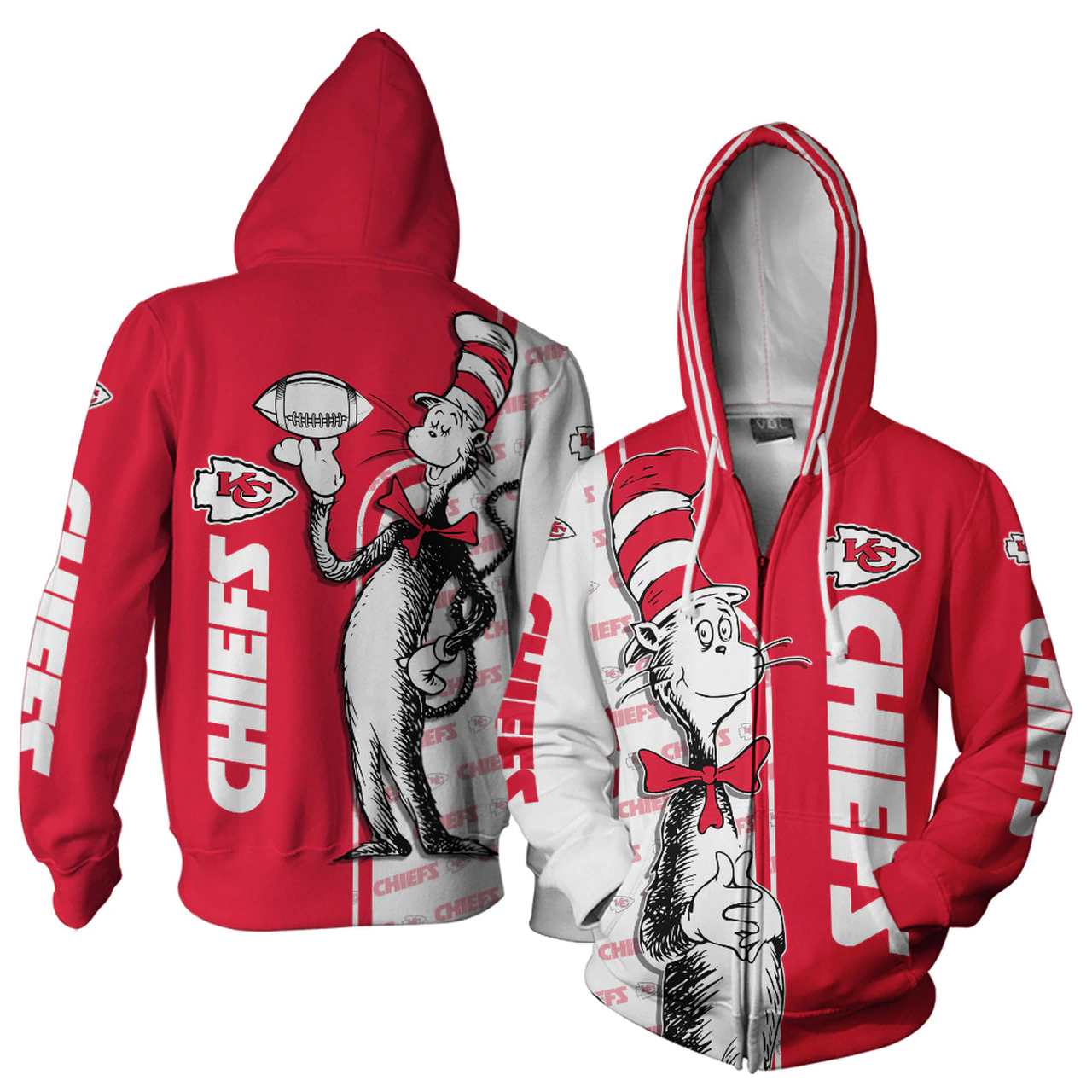 KANSAS CITY CHIEFS 3D HOODIE KKCC013
