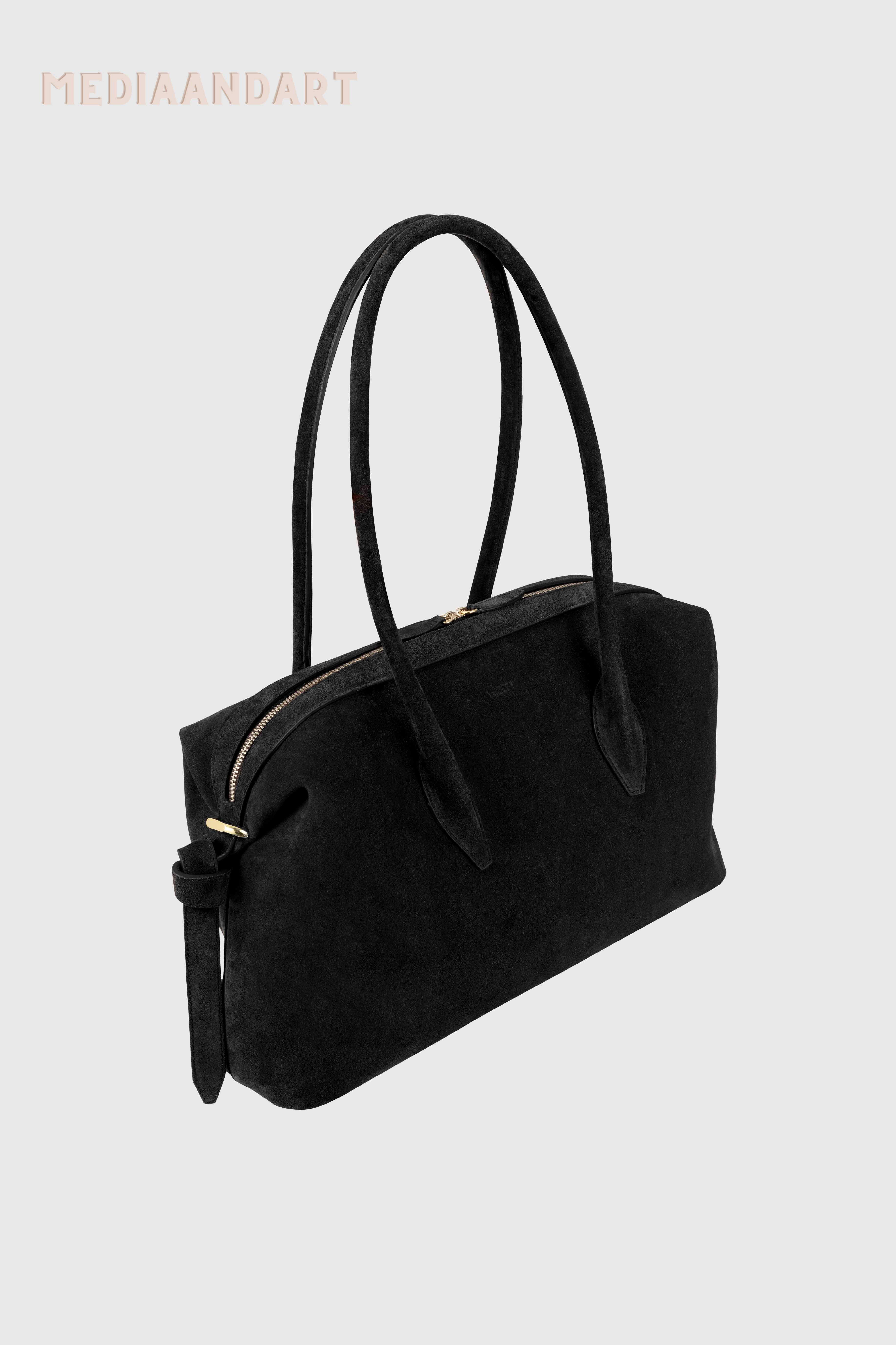 BRIOCHE DUFFLE - BLACK SUEDE