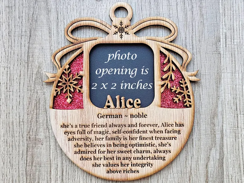 Personalized Name Meaning Christmas Ornament