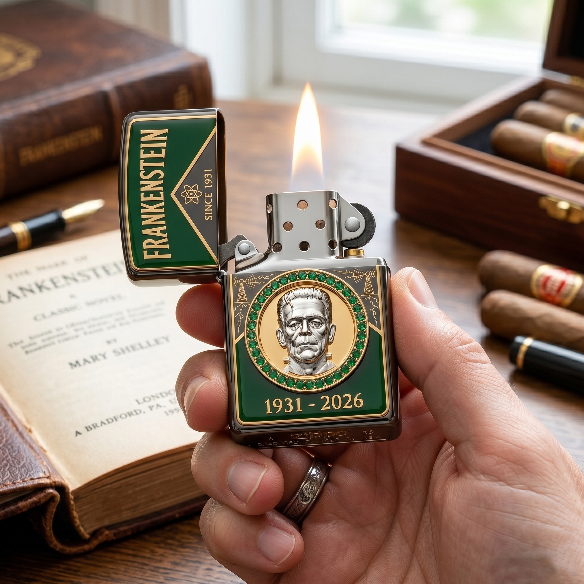 Frankenstein 95th Anniversary 1931–2026 – Universal Monsters Collector Zippo