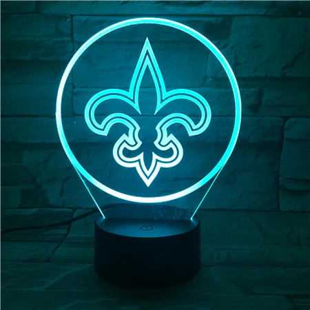 NEW ORLEANS SAINTS 3D LED LIGHT LAMP