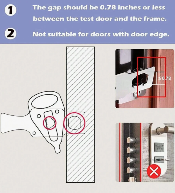 Portable Hotel Door Lock Locks Self