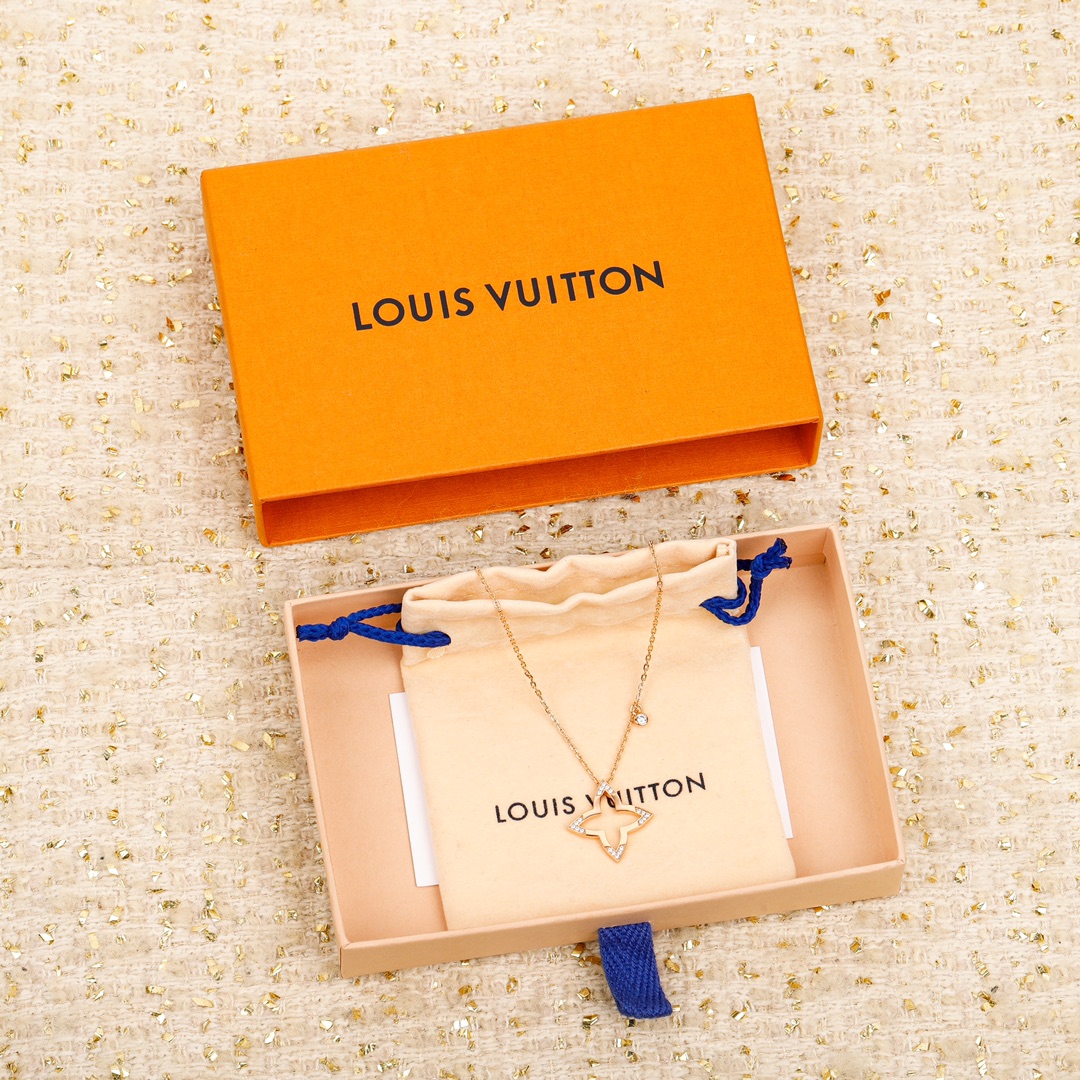Louis Vuitton monogram pointed flower necklace