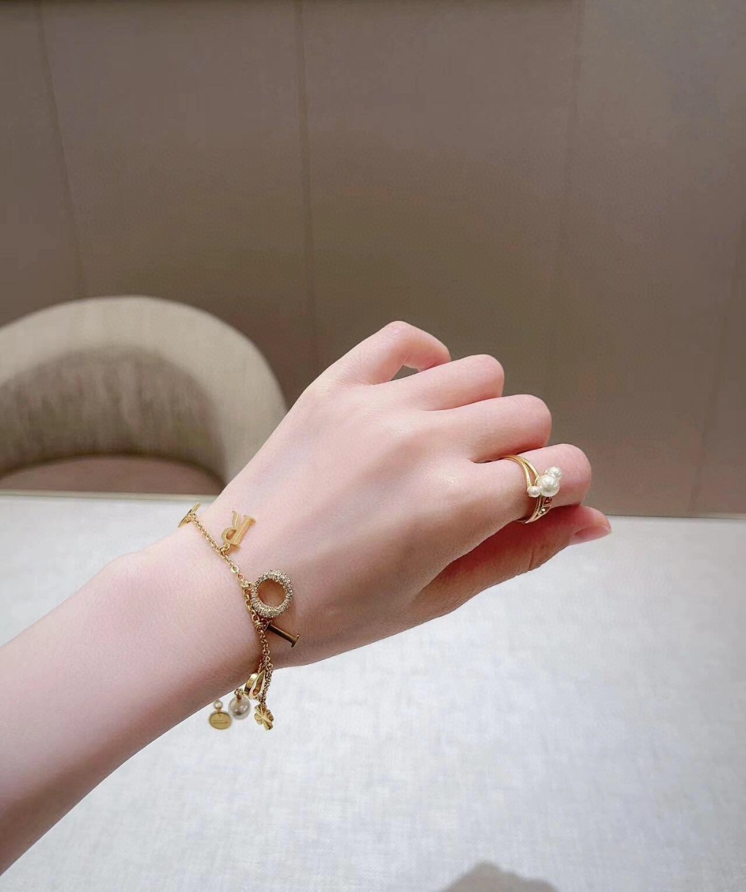 Dior Letter Bee Star Bracelet