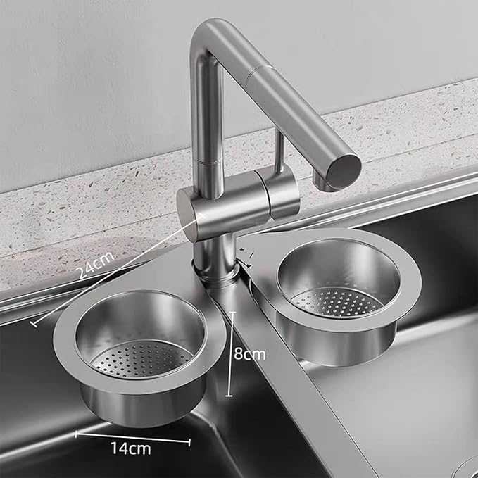 🔥HOT SALE 50% OFF🔥2025 New Swan Stainless Steel Drain Basket Sink Strainer