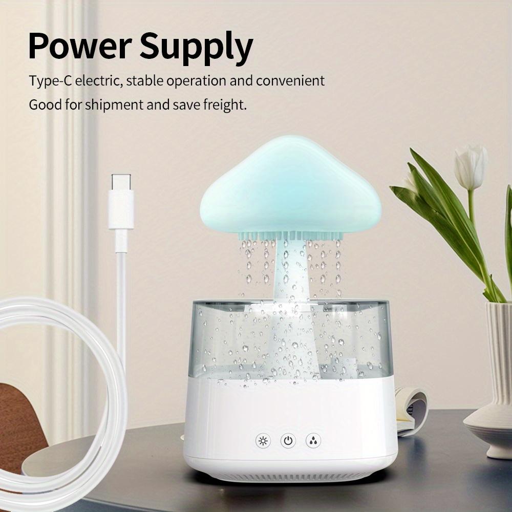 Creative Intelligent Multi-mode Multi-scene Colorful Lights Household Commercial Adjustable Rain Rain Cloud Humidifier USB Ultrasonic Atomization Colorful Night Light Cloud Raindrop Arrangement Machine (usb Interface Including Fcc, Ce, Rohs)