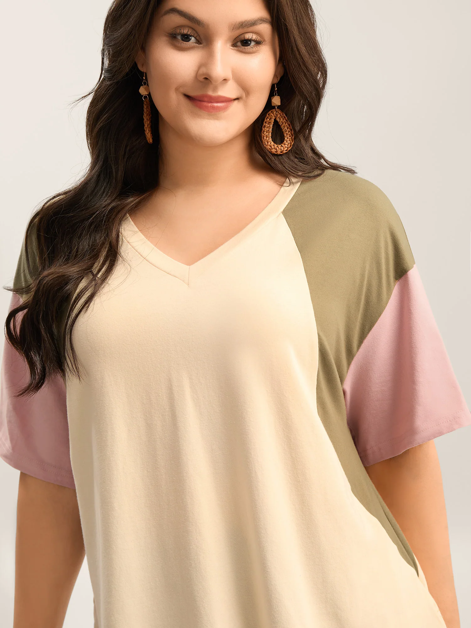 Pure Cotton Color Contrast T-Shirt
