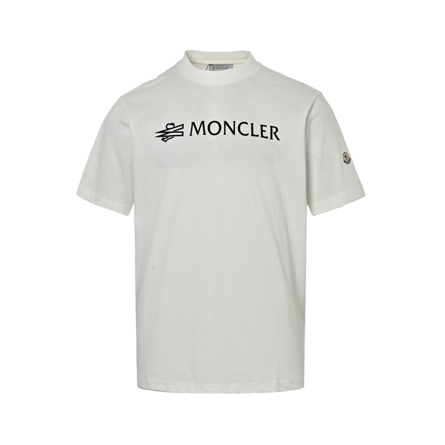 Moncler flocked letter print short sleeves
