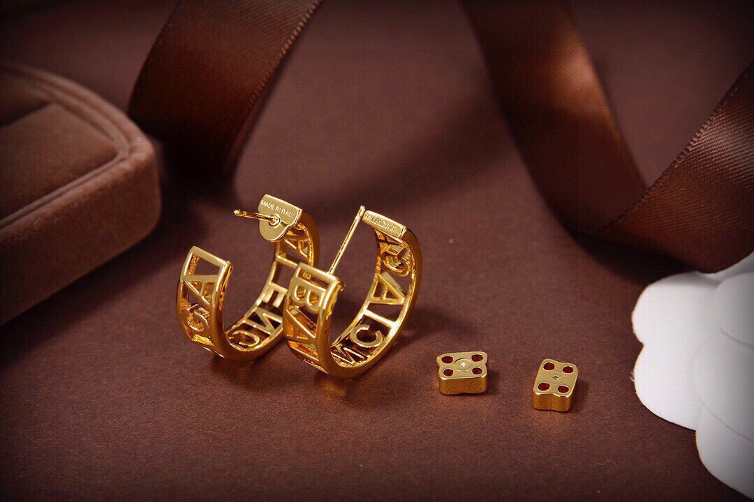 Balenciaga Hollow Font Earrings