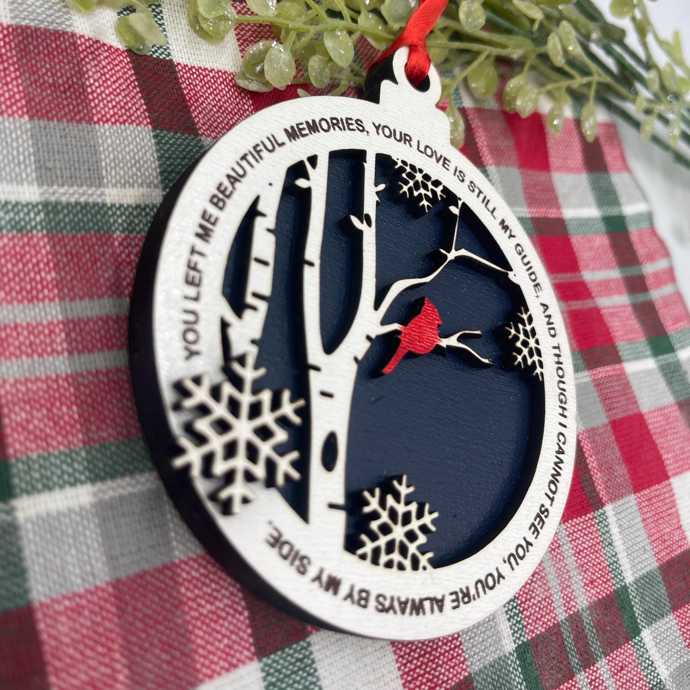 Cardinal Ornaments in Memorial of Loved One