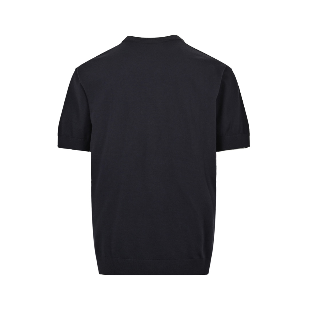 Gucci 24ss collar lettering jacquard knit short sleeves