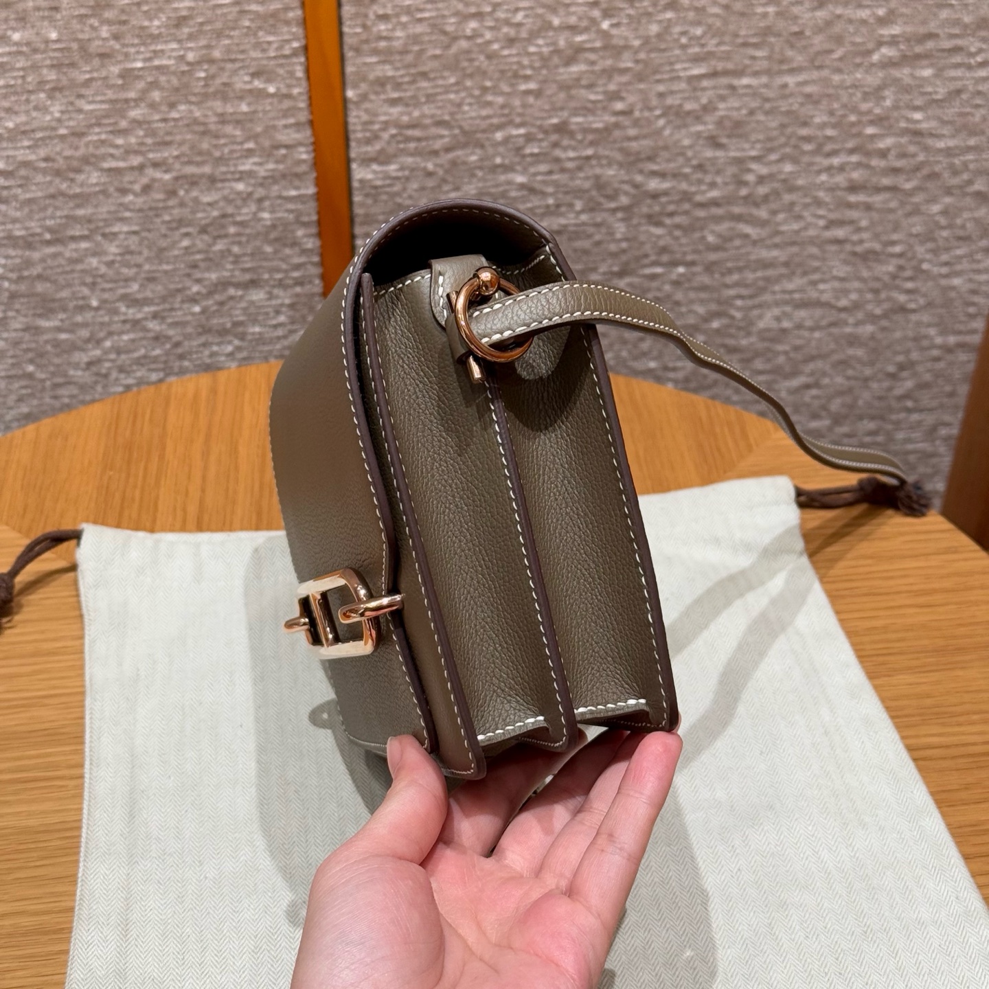 Hermès Roulis 18Etoupe Handbag (Handmade to Order)