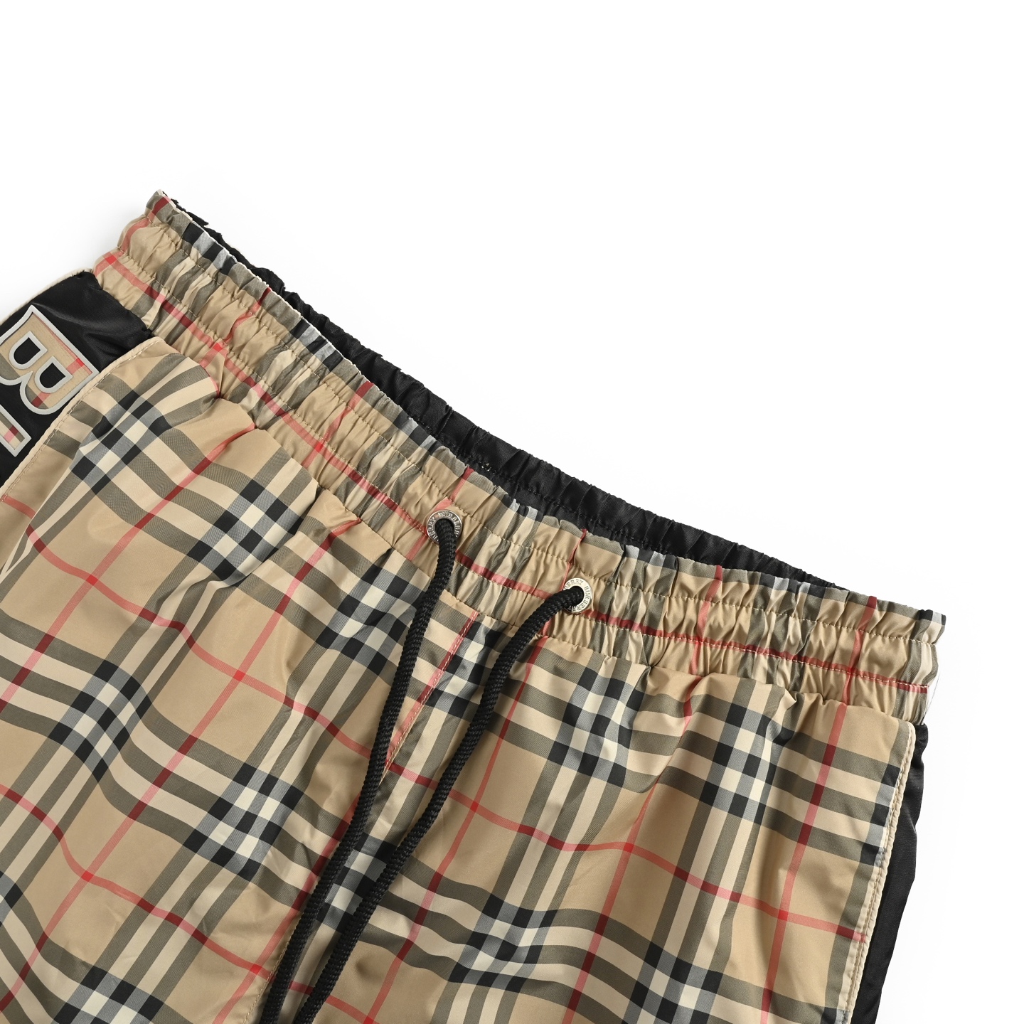 Burberry 25ss side lettering check beach shorts