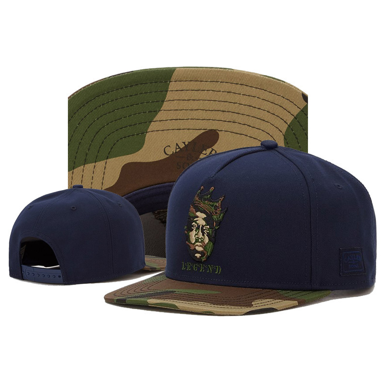 Street dance men and women's trendy embroidered street sun hat flat brim hip hop hat