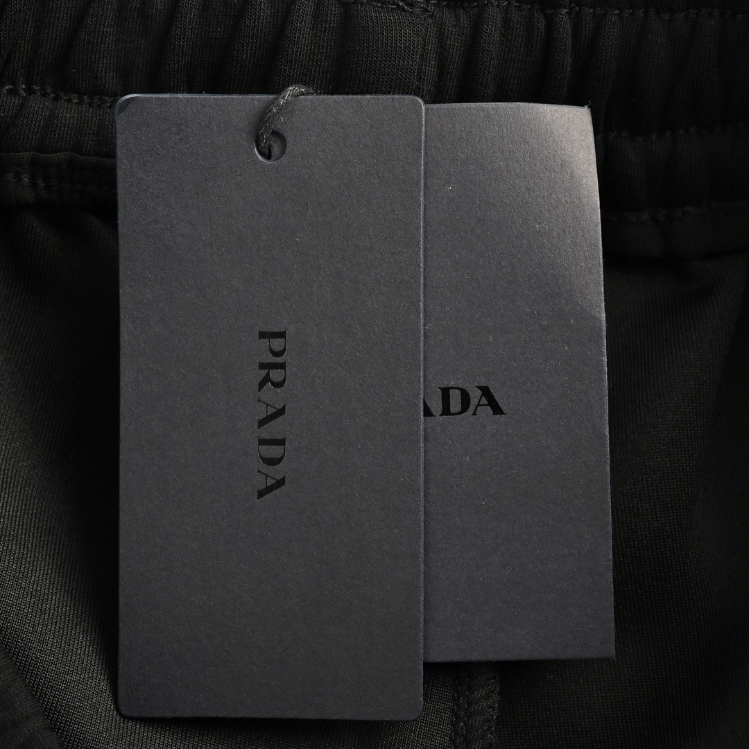 Prada Pocket triangle logo cotton cargo trousers