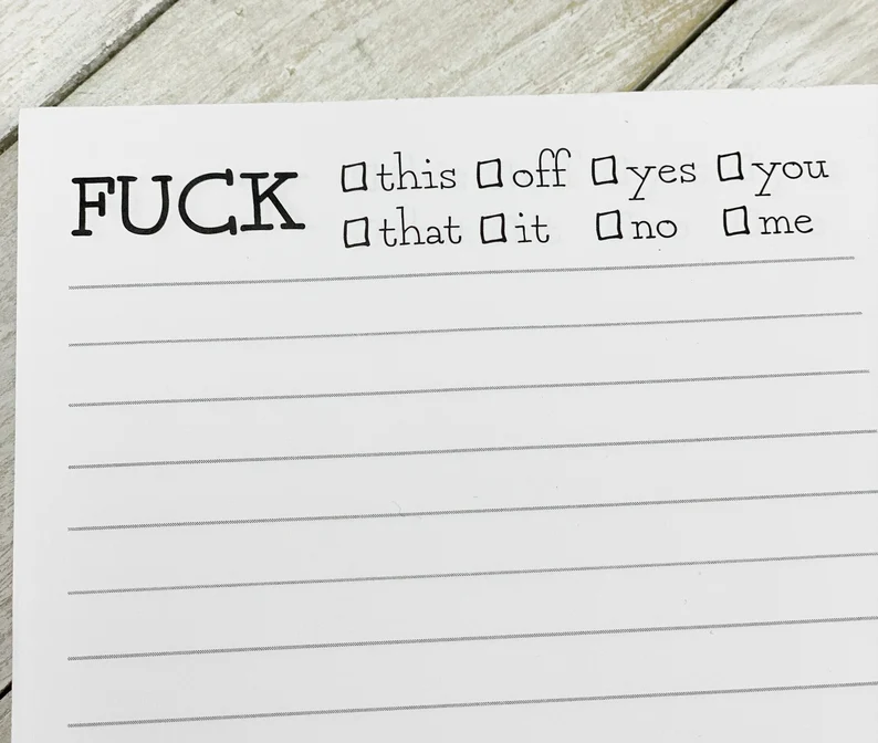 Fresh Outta Fucks Pad and Pen