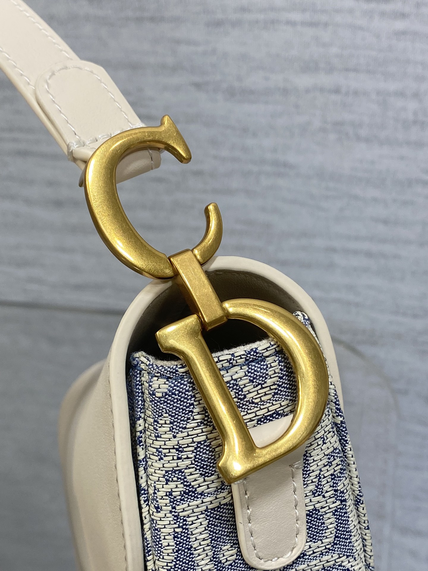 Dior Saddle Raffia Small Saddle Bag