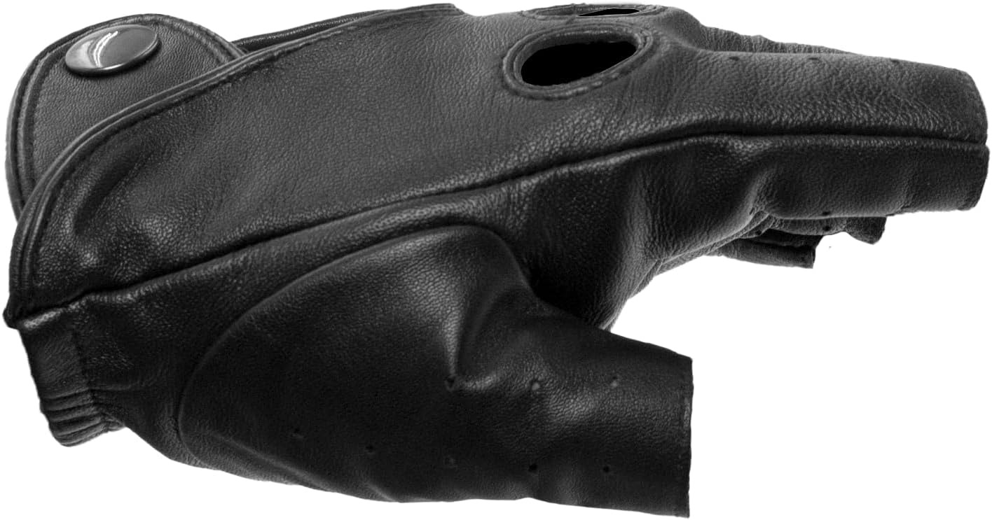 Barcelona motorcycle gloves⚡️ Leather with exposed stitching + metal buckles | Switch to cool-dapper look in just one second