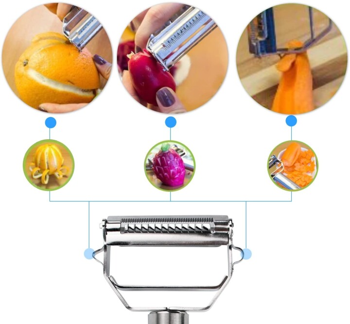 (🔥Last Day Promotion-SAVE 50% OFF) Stainless Steel Multifunctional Peeler-BUY 2 GET 1 FREE TODAY!