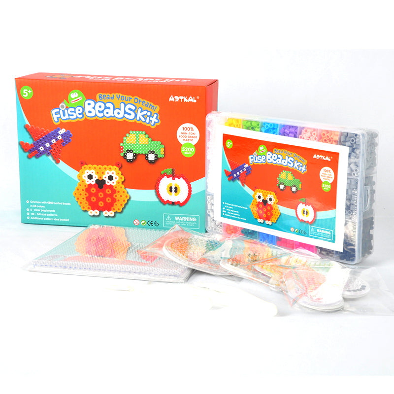 24 Colors S-5mm Midi Artkal Beads with Pegboards and Patterns
