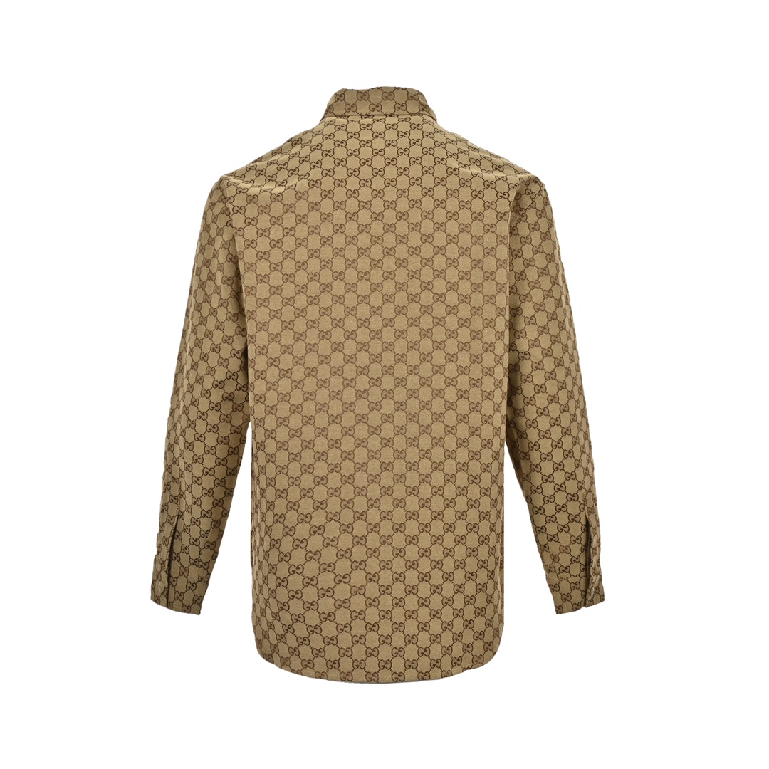 Gucci 24Fw all-over double G jacquard shirt jacket