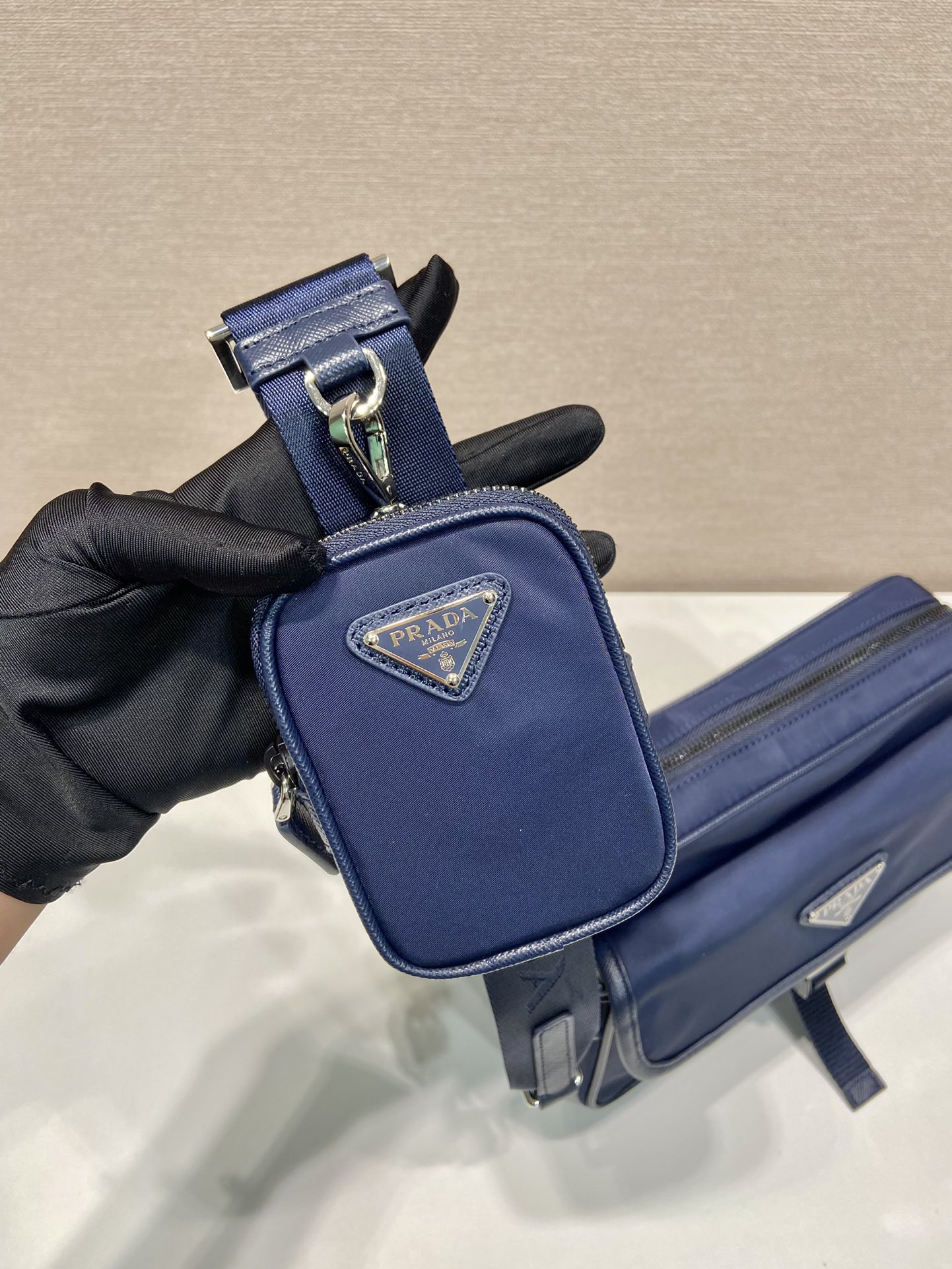 Prada Nylon Messenger Bag 2VH133B