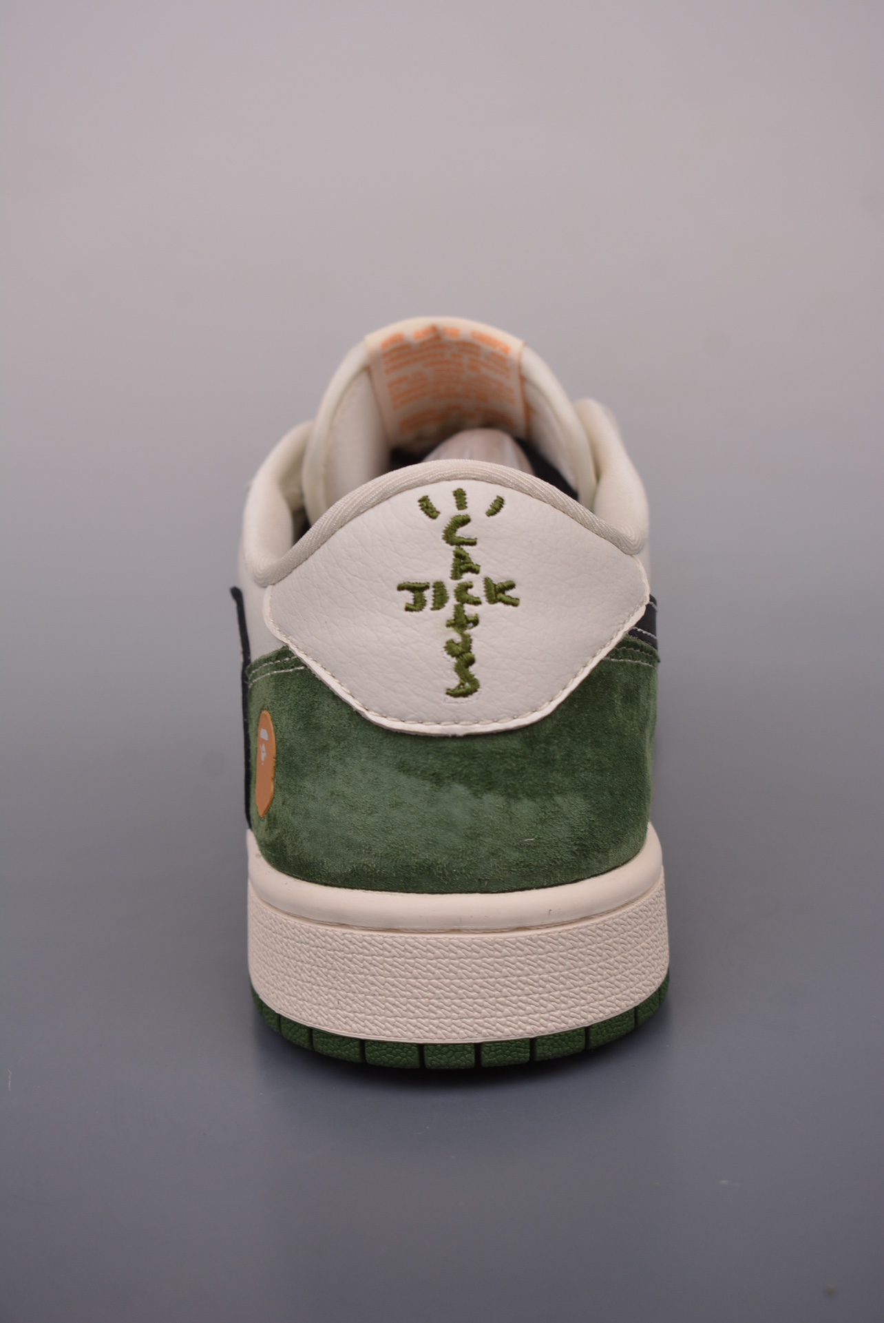 BAPE x Travis Scott x Air Jordan 1 Low OG SP Beige, Black and Green XY2688-107