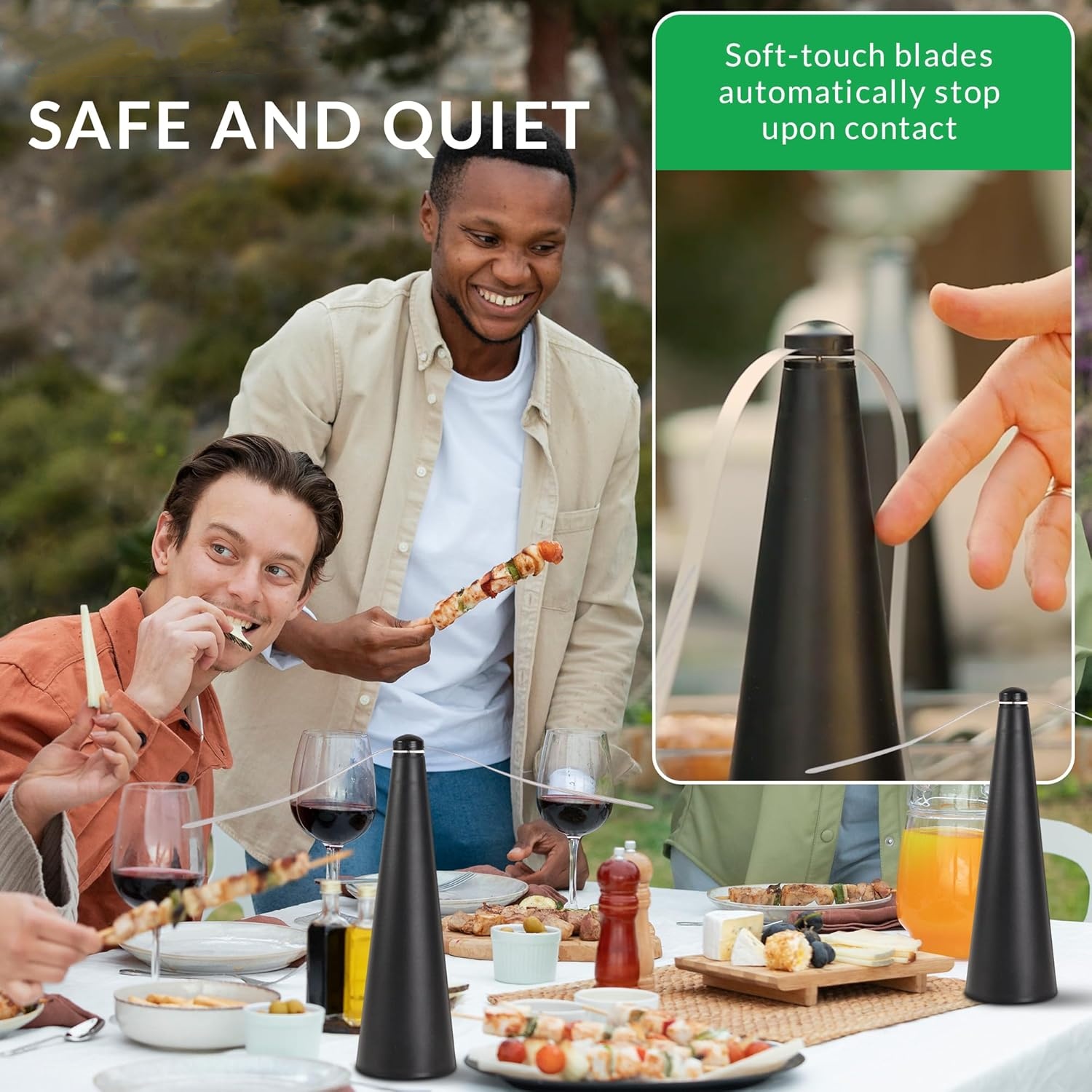 👍Last Day Promotion 60% OFF💥Rechargeable Outdoor Fly Fans for Tables with Ultrasound