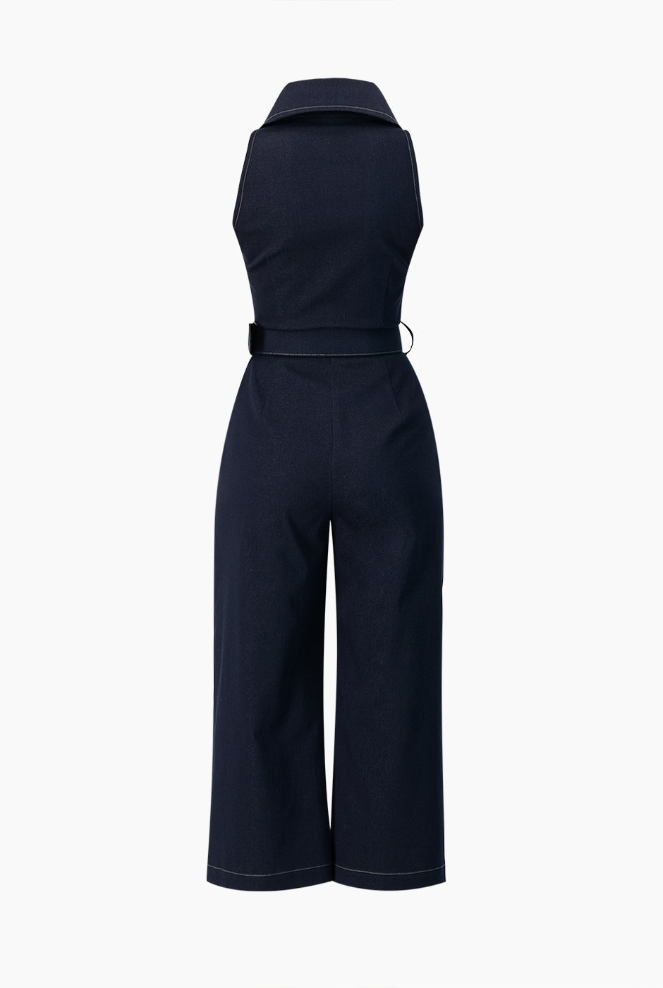 Jumpsuit sin mangas y cinturon