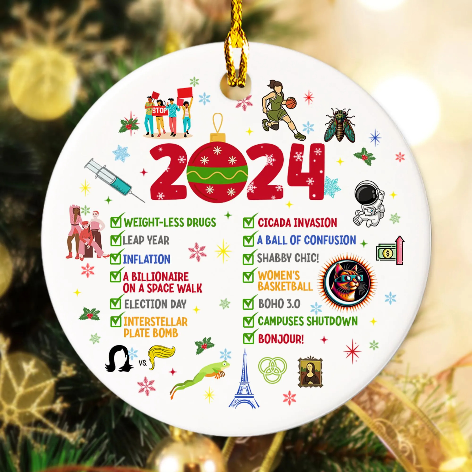 🎄Early Christmas Sale 49% OFF🎄2024 Notable Events Christmas Ceramic Ornament