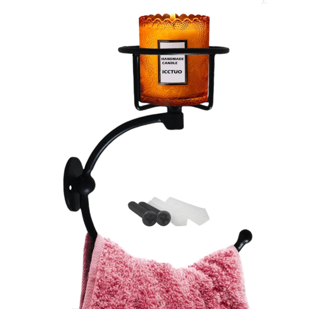 🔥On Sale🔥Hand Towel Holder with Vintage Candle Holder