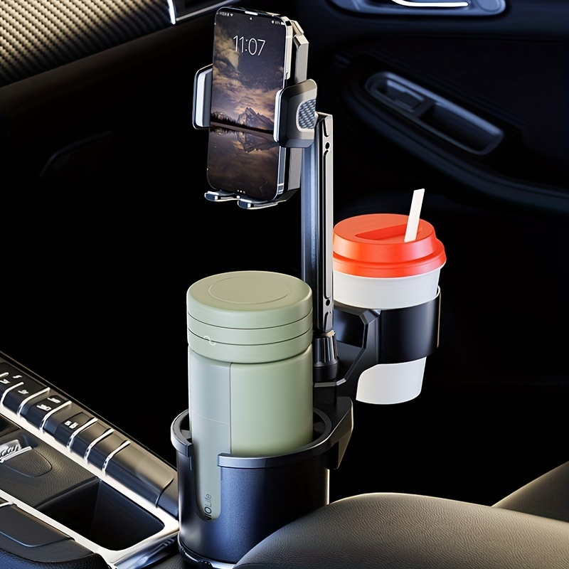 3 In1 Cup Holder Phone Mount For Car, Car Cellphone Large Adapter Long Arm With 360° Rotation, All Smartphones
