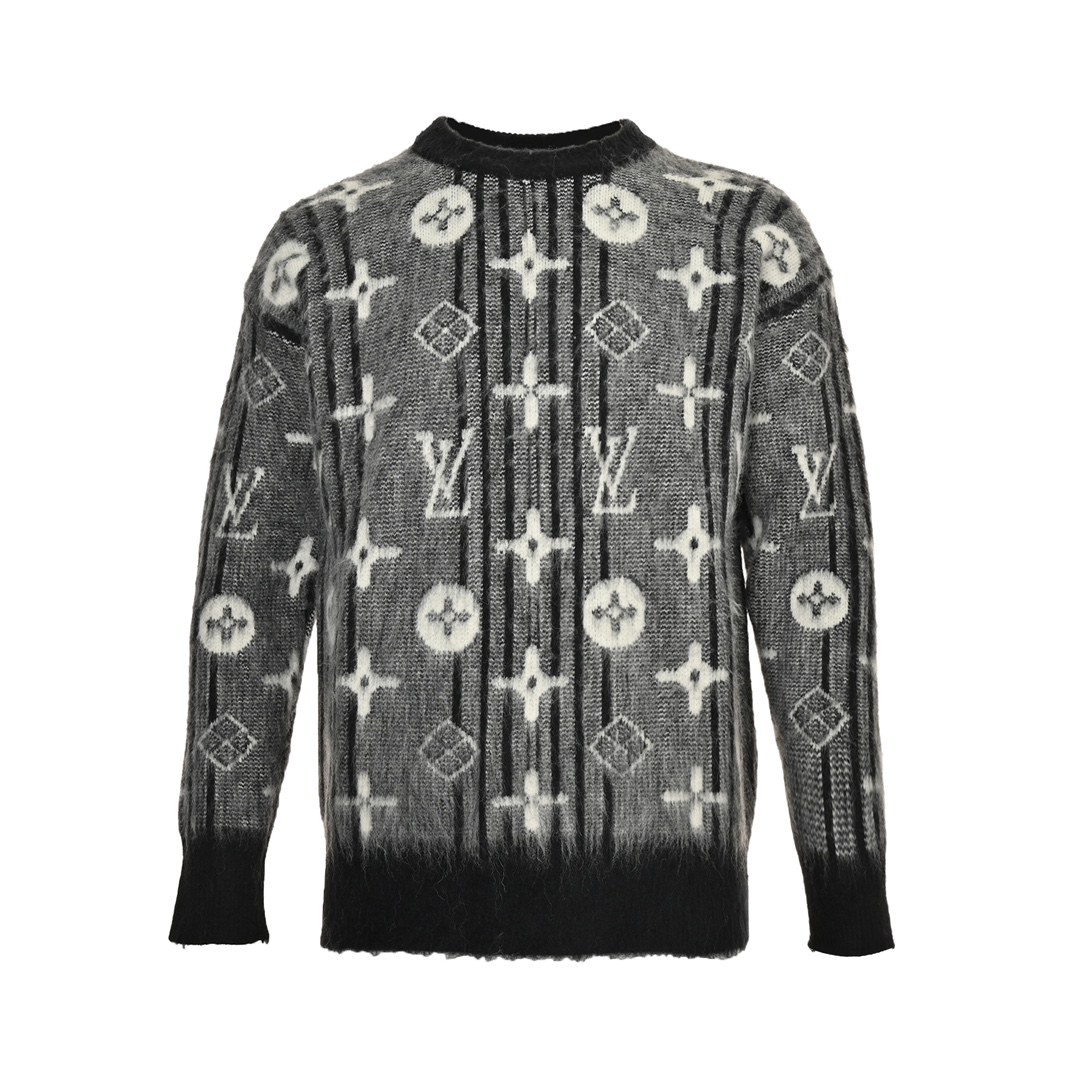 Louis Vuitton 24Fw all-over monogram jacquard blend mohair sweater