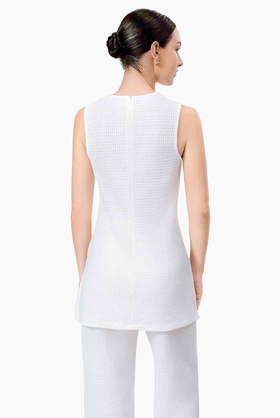 Blusa tejida larga con aberturas