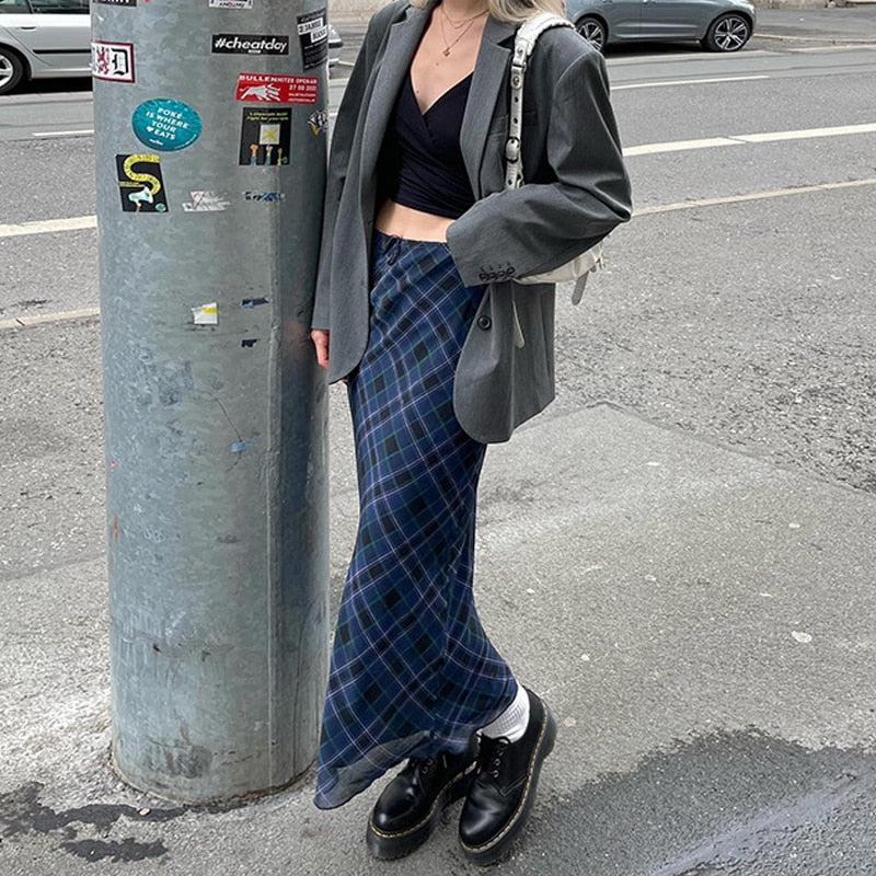 So Long 90s Punk Plaid Skirt