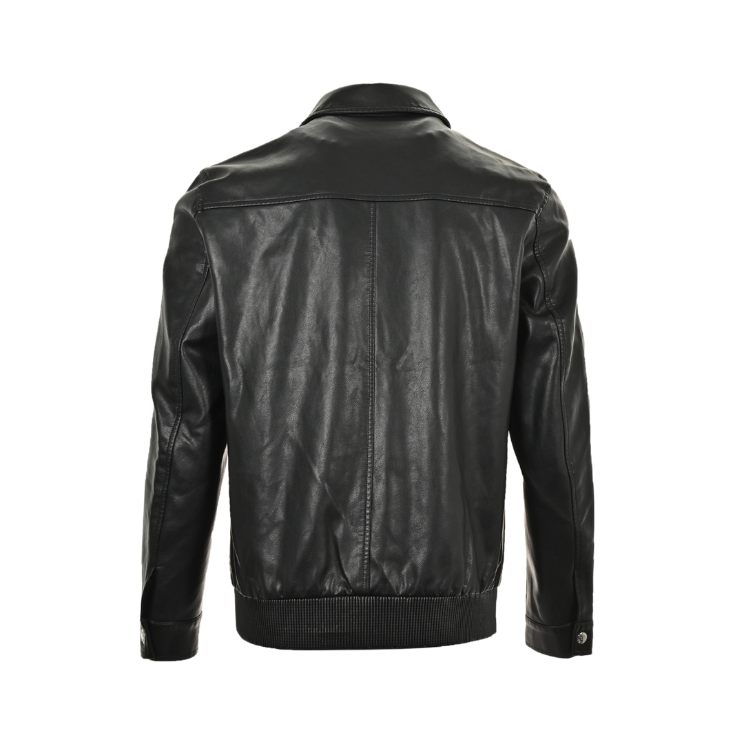 Prada 24Fw triangle logo leather jacket custom pebbled leather