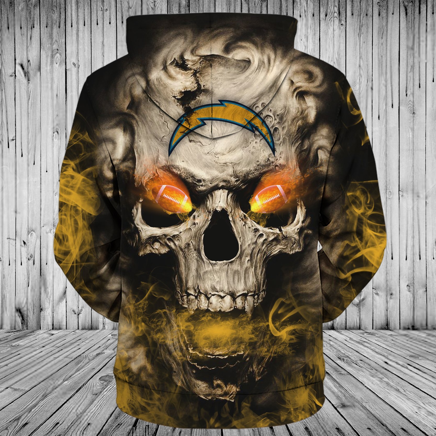 CHARGERS 3D HOODIE SKULL 06